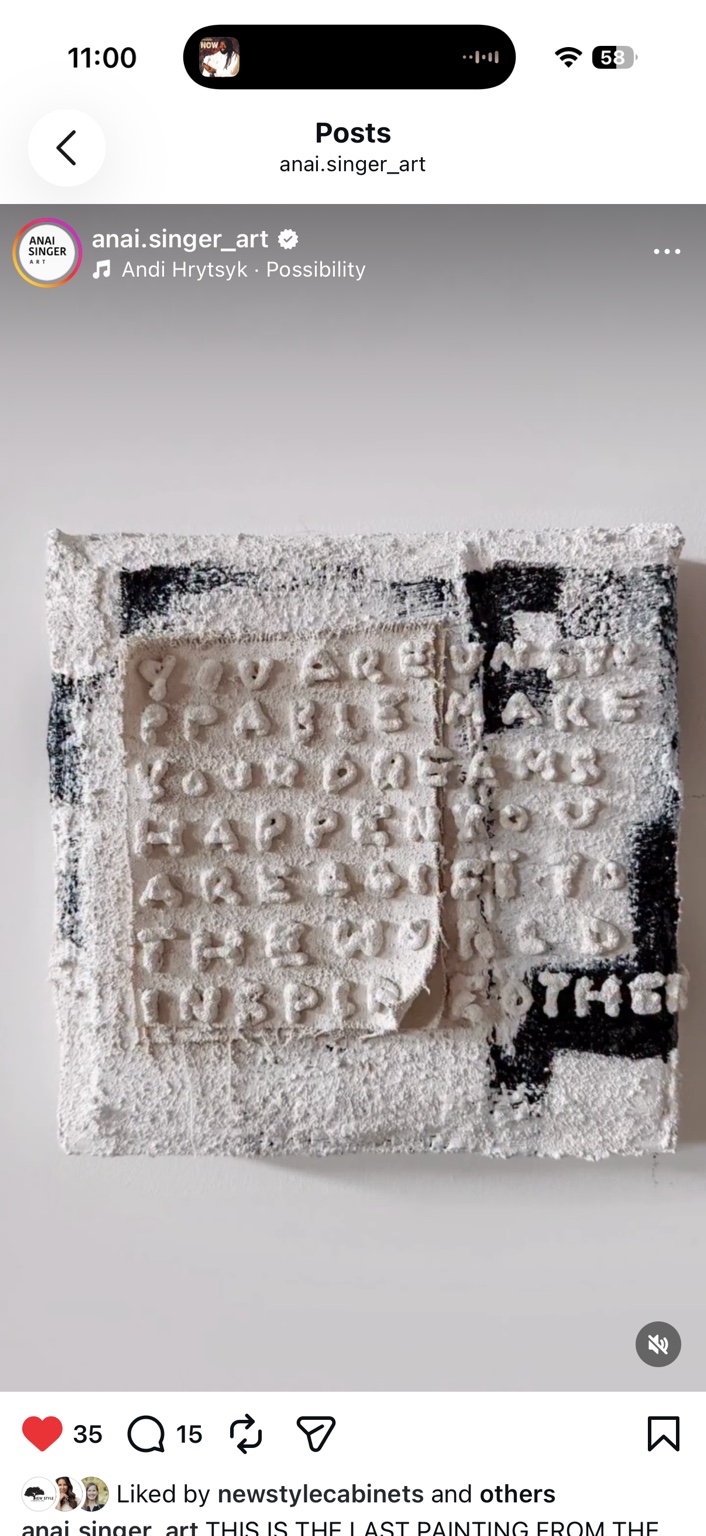 You Are Unstoppable, a textured white relief with raised lettering and black accents